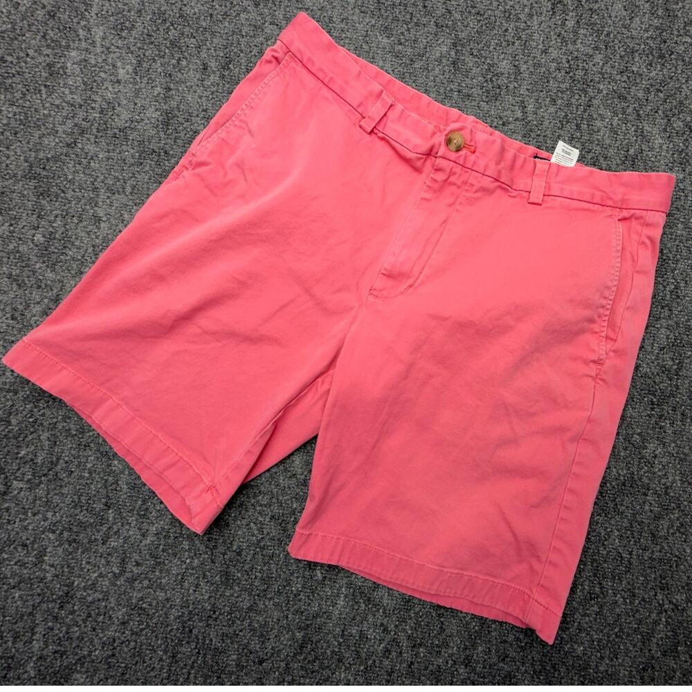 Vineyard Vines Breaker Shorts Mens 34 Coral Pink Stretch Cotton Chino